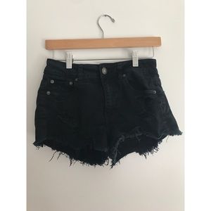 American Eagle Black Denim Shorts